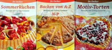 Bücherset: 3 Bücher von Dr. Oetker – Sommerkuchen, Motiv-Torten, Backen von A-Z